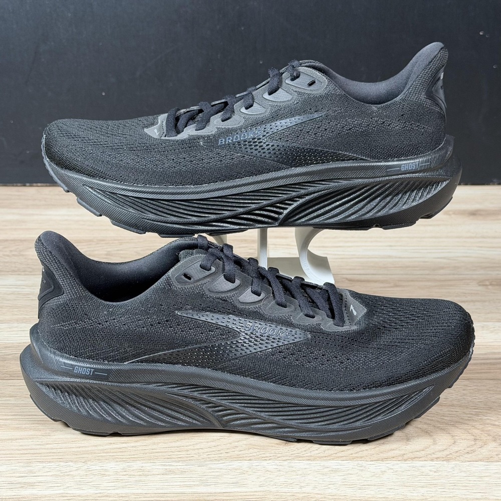 Brooks Ghost 17 Shoes Womens Size 9 Triple Black Running Athletic Sneakers